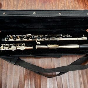 Silver Flute with Case